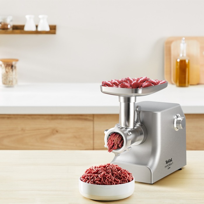 М'ясорубка 8 в 1,  з насадкою для ковбас, 2200 Вт, метал HV10 Tefal