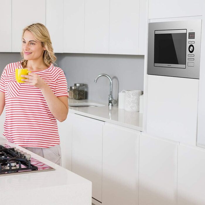 Вбудована мікрохвильова піч 800 Вт, 20 л срібляста GrandHeat 2090 Built-in Touch Cecotec