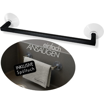 Тримач для кухонного рушника 20 см чорний snagger