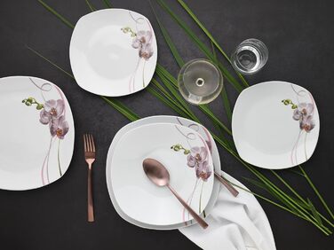 Набір тарілок на 6 персон, 18 предметів, Square Orchidee Creatable