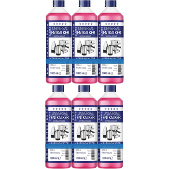 Універсальний засіб для видалення накипу 1000 мл для повністю автоматичних кавоварок та кавоварок - для 8 циклів видалення накипу, по 125 мл кожен (1 x 1000 мл) (1 л (упаковка з 6 шт. ))