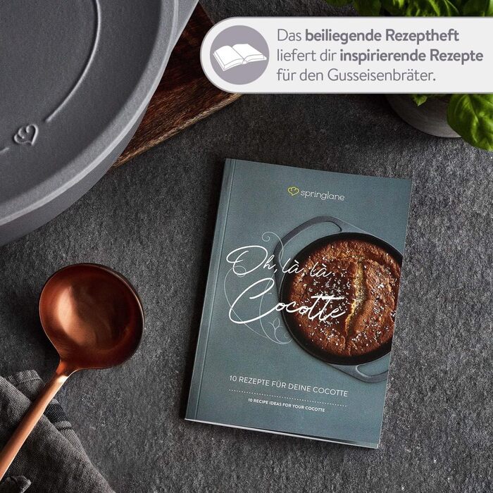 Кокотниця з кришкою 24 см, сірий Springlane Kitchen