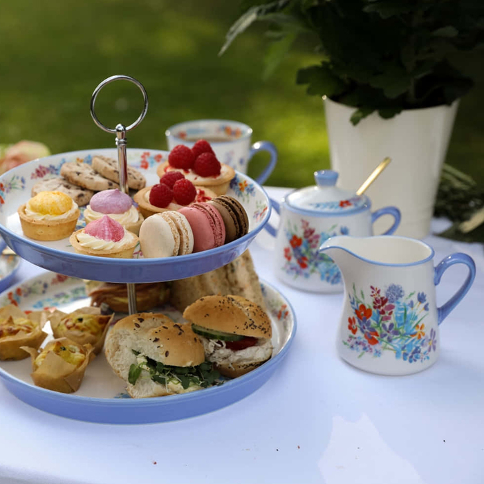 Ємність для цукру London Pottery VISCRI MEADOW, кераміка, слонова кістка/васильковий синій, 300 мл