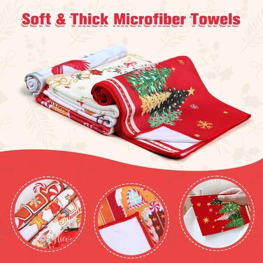 Набор из 2 рождественских кухонных полотенец 60 x 40 см Рождественские елки Arquiel