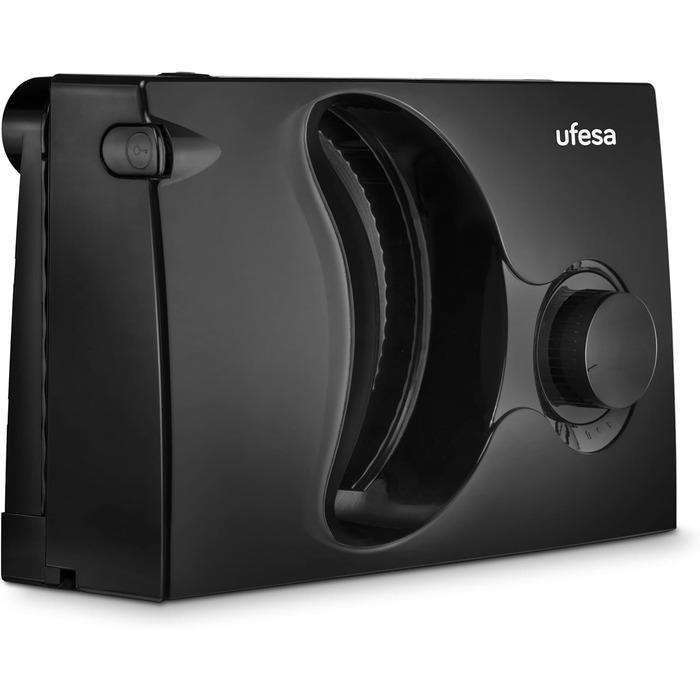 Хліборізка Складний електричний слайсер, ковбасний слайсер, кнопка безпеки, лезо з нержавіючої сталі 170 мм, регулятор товщини від 0 до 15 мм, 150 Вт, 0918 Katana