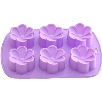 Форма для выпечки Fissman 6 кексов ЦВЕТЫ 26,5x17x3 см (6656)