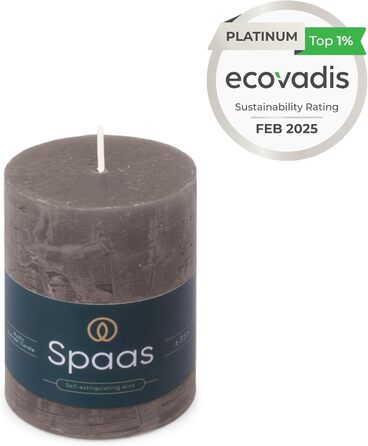 Свічка Spaas Rustic Pillar 70/95 мм 35 шт. - світло-рожева (темно-сіра)