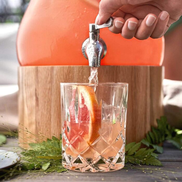 Скляний диспенсер для напоїв 5,5 л з краном та підставкою Springlane Kitchen