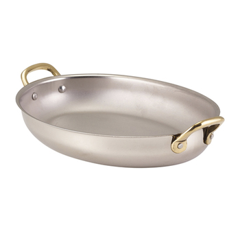 Сковорідка для подачі 24.5*17.5 см, овальна, Stainless Steel, GenWare
