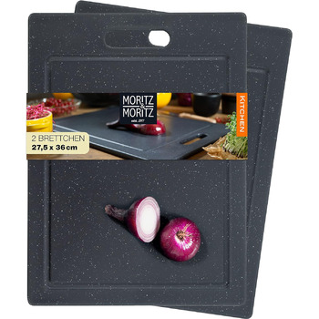 Набір обробних дошок, пластикових 36 x 27,5 см, набір 2 предмети, чорні Moritz & Moritz