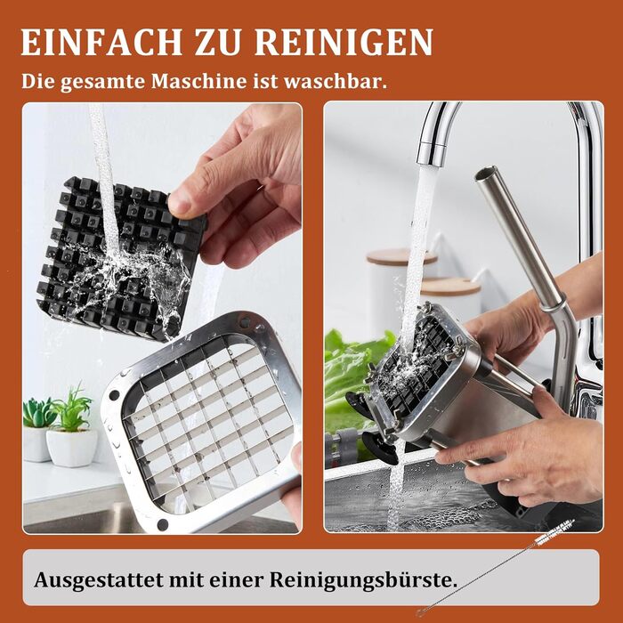 Професійний апарат для нарізки картоплі фрі з 2 змінними лезами Anatole