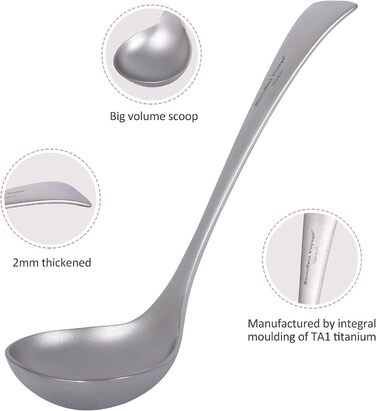 Титановий ополоник для супу iBasingo