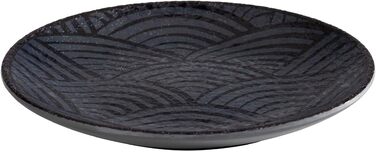 Тарілка меламінова 14,5 см, чорна з хвильовим декором DARK WAVE APS