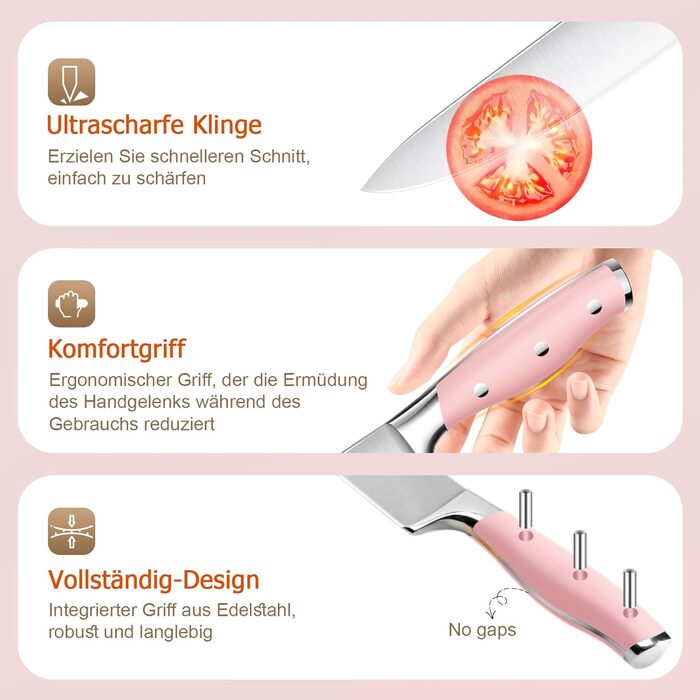 Набір ножів 15 предметів з нержавіючої сталі Justup