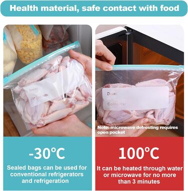 Вакуумні пакети 60 пакетів 10 х 20/ 16 х 23/ 32 х 26,5 см Generic