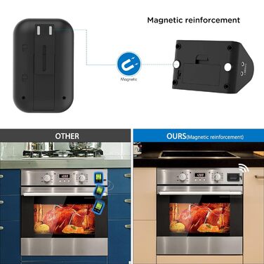 Термометр для м'яса, магнітний з таймером РК-дисплей 2 зонда MixcMax