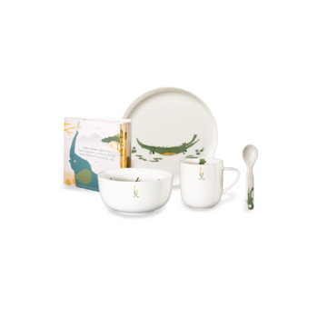 Набір дитячої столового посуду, 5 предметів, Крокодил ASA-Selection