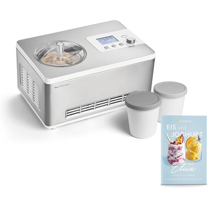 Мороженица и йогуртница 2,0 л. с самоохлаждающимся компрессором 180 Вт Springlane Kitchen