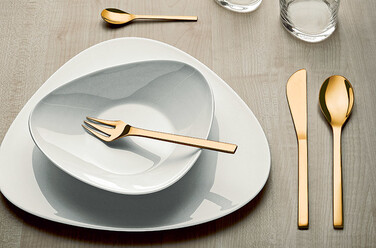 Набір столових приборів 24 предмета золотисто-рожевих Colombina Alessi