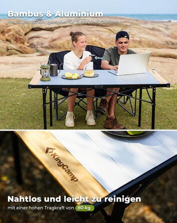 Складаний кемпінговий стіл 136 х 70 см KingCamp