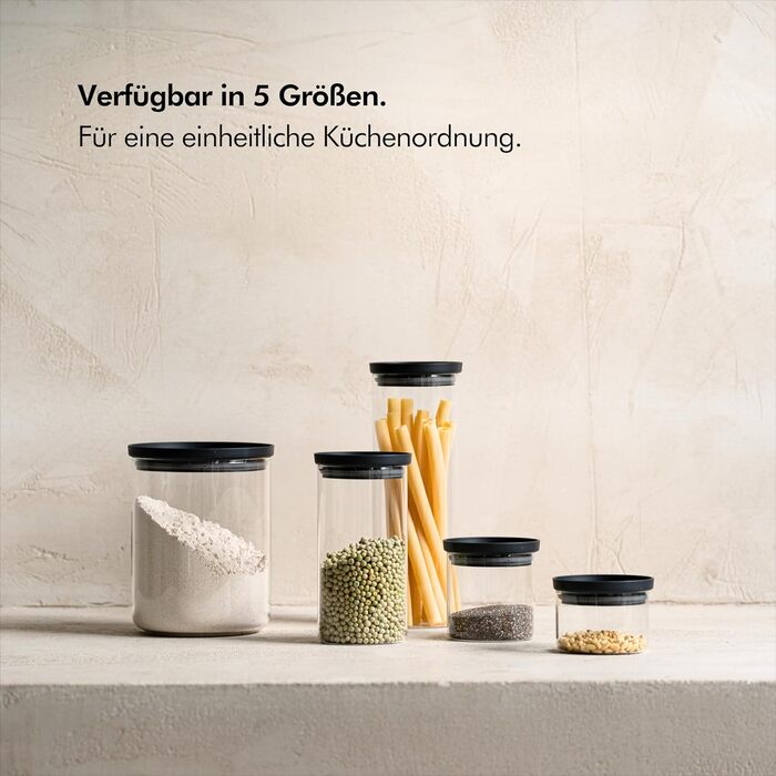 Ємності для зберігання продуктів 1200 мл з прозорими кришками, набір 3 предмети, KIVY
