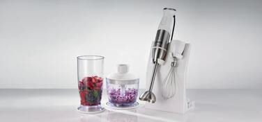 Gorenje Блендер заглибний 800Вт, 5в1, чаша-500мл, подрібнювач, білий