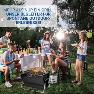 Портативный гриль на уголь черный elasto PROMOTION FOR LIFE