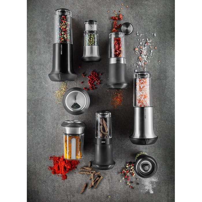 Набір млинів для солі та спецій, 2 предмети, сріблястий X-Plosion Gefu