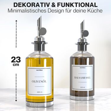 Набір пляшок для розливу оцту та олії 2 х 500 мл Noviclass