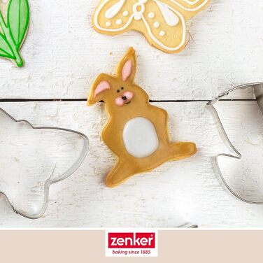 Пасхальный набор из 4 шт. - Идеально подходит для творческой пасхальной выпечки - Маленькая булочка из теста, маленькая форма для выпечки хлеба и две формочки для печенья с пасхальными мотивами - Детская посуда для выпечки Аксессуары для выпечки