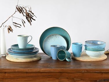 Серія Nature Collection Scandinavia, набір посуду з 16 предметів, комбінований набір керамограніту (16 шт. , Aqua), 19984