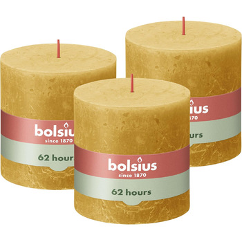Свічка 3 шт. час горіння 62 години Bolsius Rustic Pillar