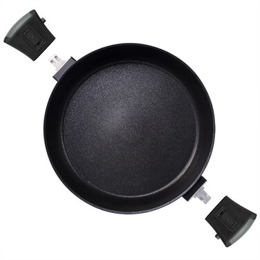 Сотейник Fissman BRILLIANT 28x7,5 см / 4,1л зі знімними ручками та скляною кришкою (14386)