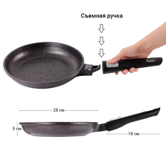 Сковорідка Fissman REBUSTO 28x5 см (4227)