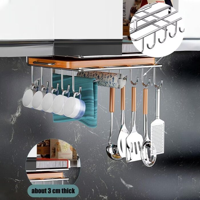 Настінний органайзер для кухонного приладдя 26,8 см BohrenCL