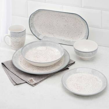 Чашка ARDESTO Siena, 360мл, Фарфор, Бело-серый