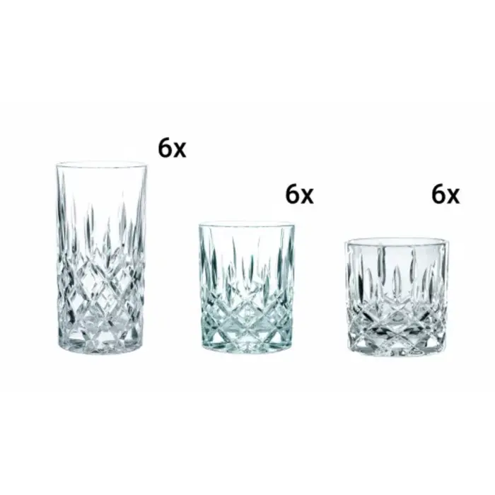Набор стаканов для виски и лонгдринков, 18 предметов, Noblesse Nachtmann