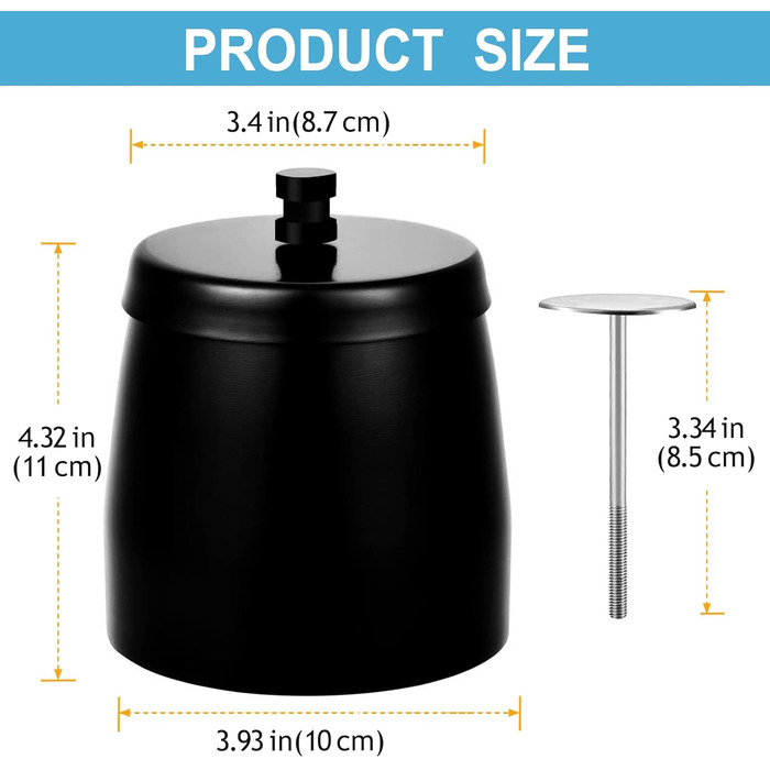 Попільничка з кришкою чорний MOKHT