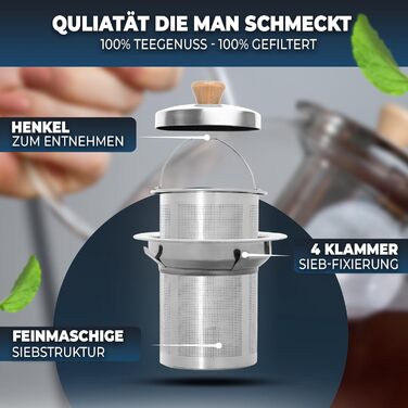 Заварювальний чайник 1,5 л із вставкою із сітчастого фільтра CLIDOR