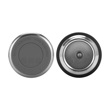 Термос Fissman 600 мл колір чорний нержавіюча сталь (9875)