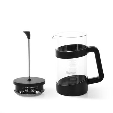 Заварювальний чайник Fissman з поршнем GALAO 1000 мл скляна колба (9068)