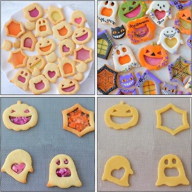 Різдвяні формочки для печива, набір формочок для печива гном Санта Клаус, формочка для печива з нержавіючої сталі у формі лося, формочка для печива з 4 головами лося, подарункові формочки для печива для випікання помадних тортів (барвиста тема A1)