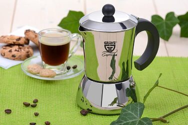 Еспресо-кавоварка 300 мл на 6 чашок, нержавіюча сталь GRÄWE