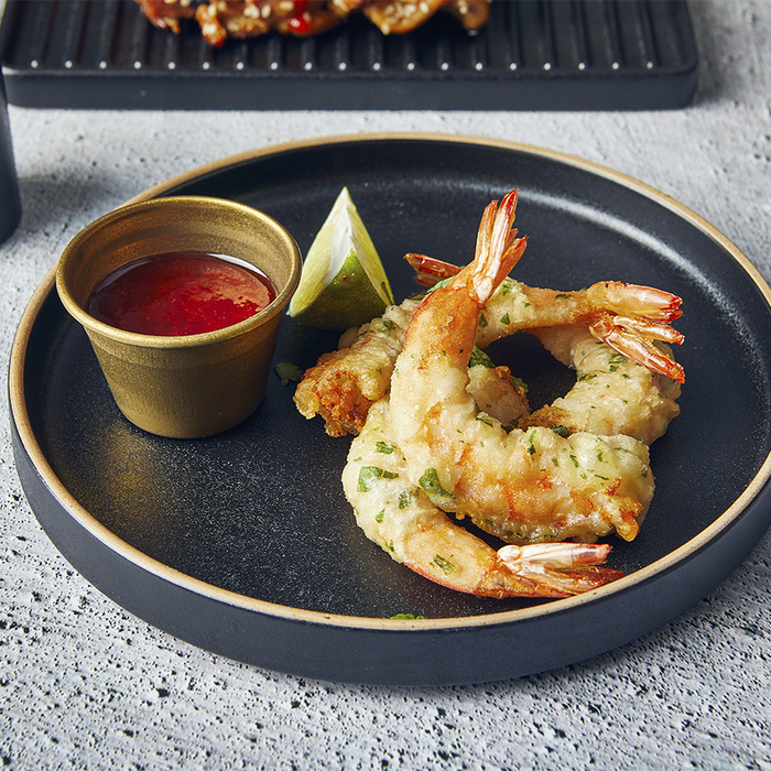 Тарілка презентаційна 20*2.5 см із низьким вертикальним бортом, Kava Black Stoneware, GenWare