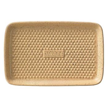 Блюдо для гриля з круглої гратами прямокутне, бежеве / чорне, 33 x 23 x 3,5 см, Lafer BBQ Römertopf