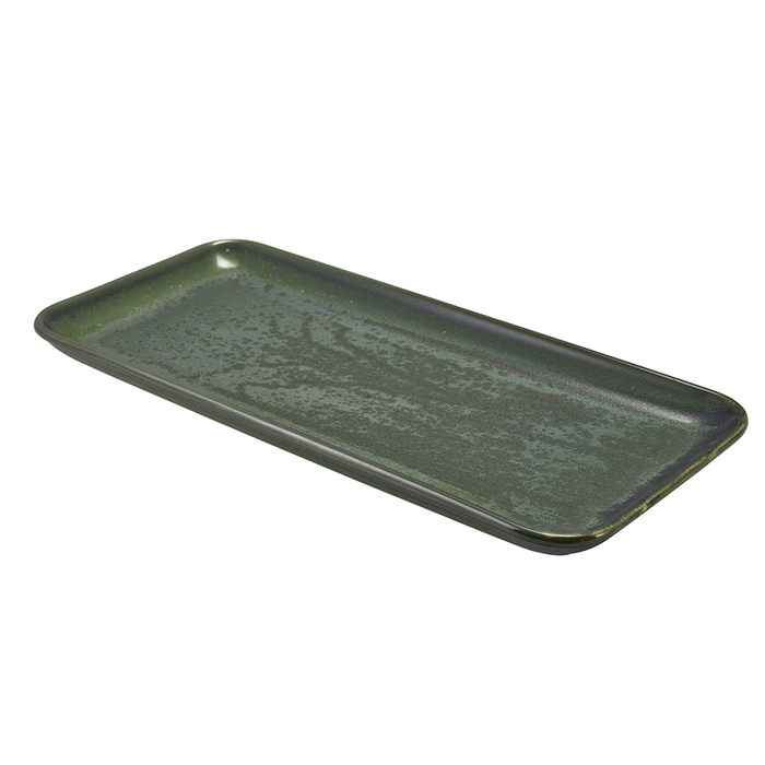 Блюдо прямоугольное 36*16.5 см, зеленое, Terra Porcelain Aqua Green, GenWare