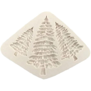 Силіконова форма HUANIZI 3D у формі ялинки, ялинки, фондан, прикраса для торта, маленькі силіконові форми для випічки, сірі