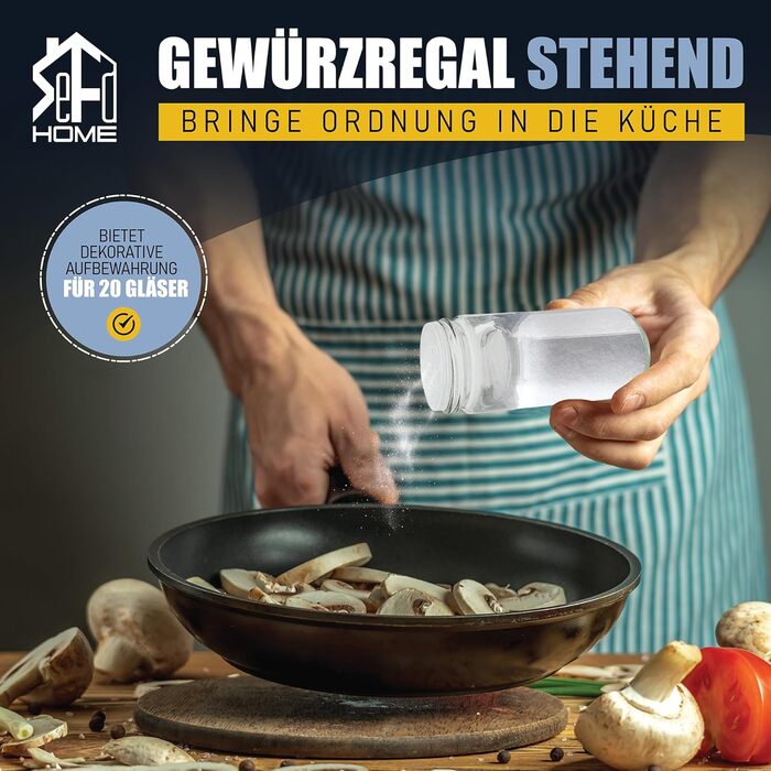 Вертикальний органайзер на 20 баночок для спецій SEFa Home