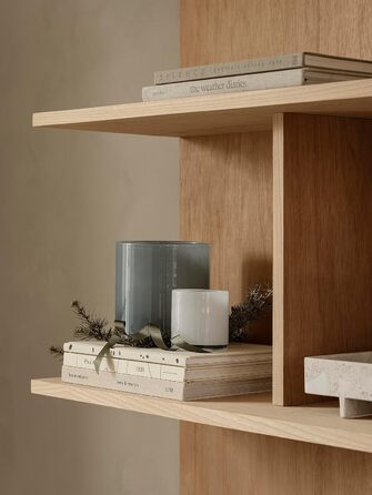 Свічник скляний, розмір M, 12 x 12 см блакитний SAGA Blomus