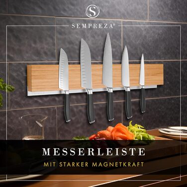 Магнітний тримач для ножів 40 см,  дуб Sempreza